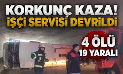 İşçi servisi devrildi: 4 ölü, 19 yaralı