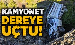 Kamyonet dereye uçtu!