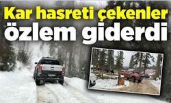 Kar hasreti çekenler oraya koştu