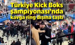 Kick boks maçında kavga ring dışına taştı: 1’i hakem 2 yaralı