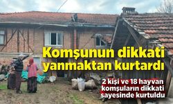 Komşunun dikkati yanmaktan kurtardı