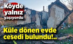 Köyde yalnız yaşıyordu, küle dönen evde cesedi bulundu