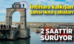 İntihara kalkışan şahsı ikna çabaları 2 saattir sürüyor