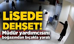 Lisede dehşet: Müdür yardımcısını boğazından bıçakla yaralı