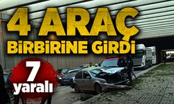 4 araç birbirine girdi: 7 yaralı