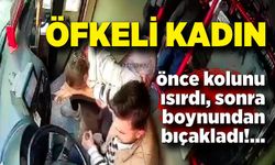 Kocasını önce ısırdı, sonra bıçakladı