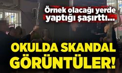 Okulda skandal görüntü: Örnek olacağı yerde şaşırttı...