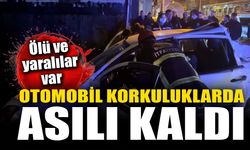 Otomobil korkuluklarda asılı kaldı: Ölü ve yaralılar  var