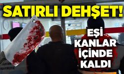 Satırlı dehşet! Eşi kanlar içinde kaldı