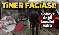 Sobaya tiner döken işçi feci şekilde yandı