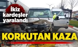 Korkutan kaza: İkiz kardeşler yaralandı