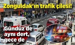 Zonguldak'ın trafik çilesi! Gündüz de aynı dert, gece de