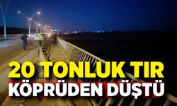 20 tonluk tır köprüden düştü: 2 yaralı