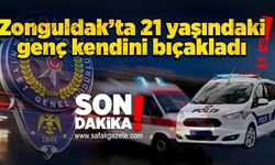 Zonguldak’ta 21 yaşındaki genç kendini bıçakladı