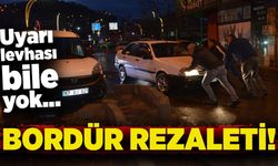 Bordür rezaleti! Uyarı levhası bile yok...