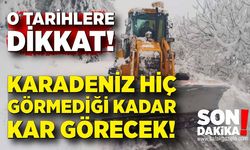 Karadeniz hiç görmediği kadar kar görecek!  O tarihlere dikkat!