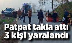 Patpat takla attı, 3 kişi yaralandı