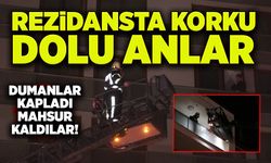 Rezidansta korku dolu anlar: Dumanlar kapladı, mahsur kaldılar!