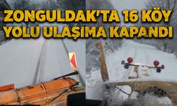Zonguldak'ta 16 köy yolu ulaşıma kapandı
