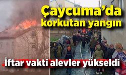 Çaycuma’da korkutan yangın: iftar vakti alevler yükseldi