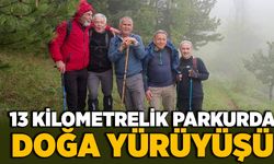 13 kilometrelik parkurda doğa yürüyüşü