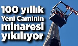 Zonguldak’ta Yeni Camii Minaresinin yıkımı başladı
