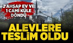 Alevler teslim oldu: 2 ahşap ev ve 1 cami küle döndü