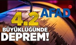 AFAD duyurdu: 4.2 büyüklüğünde deprem!
