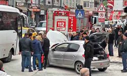 Düzce'de otomobil yangını