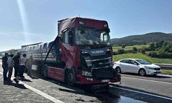 4 tırın karıştığı zincirleme kaza: 2 yaralı