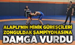 Alaplı’nın minik güreşçileri Zonguldak şampiyonasına damga vurdu
