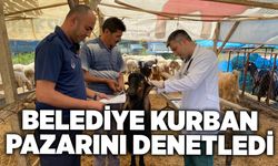 Belediye kurban pazarını denetledi