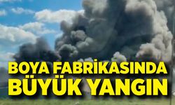 Boya fabrikasında büyük yangın