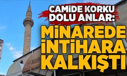 Caminin minaresinde intihara kalkıştı