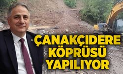 Çanakçıdere köprüsü yapılıyor