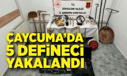 Çaycuma'da 5 defineci suçüstü yakalandı