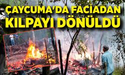 Çaycuma'da faciadan dönüldü! Ormanın içindeki barakada yangın çıktı