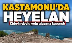 Kastamonu'da heyelan: Cide-İnebolu yolu ulaşıma kapandı