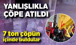 Yanlışlıkla çöpe atılan hatıra kolye 7 ton çöpün içinde bulundu