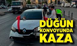 Düğün konvoyunda kaza: Kadın motosiklet sürücüsü yaralandı