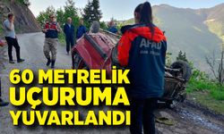60 metrelik uçuruma yuvarlandı: 2 ağır yaralı