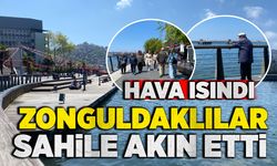 Hava ısındı, Zonguldaklılar sahile akın etti