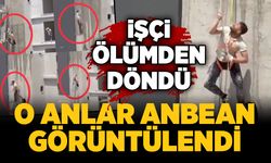 İskele halatı koptu, işçi ölümden döndü