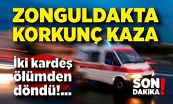 Ereğli’de feci kaza: İki kardeş ölümden döndü