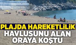 Plajda hareketlilik: Havlusunu alan oraya koştu