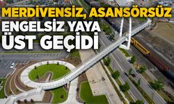 Merdivensiz, asansörsüz, engelsiz yaya üst geçidi