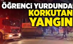 Öğrenci yurdundan korkutan yangın