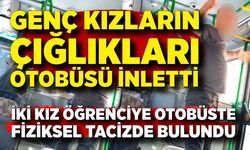 Genç kızların çığlıkları otobüsü inletti; Fiziksel tacize uğradılar