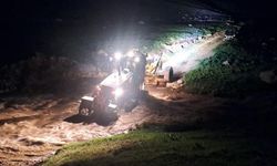 Pancar toplamaya giden vatandaşlar su seviyesi yükselince mahsur kaldı