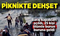Piknik yaparken baraj kapakları açıldı; 25 kişi ölümden döndü
